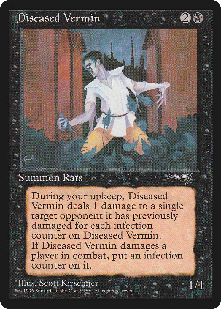 Diseased Vermin (ALL-046) - Alliances - Premium MTG Single from Wizards of the Coast - Just $0.25! Shop now at Game Crave Tournament Store
