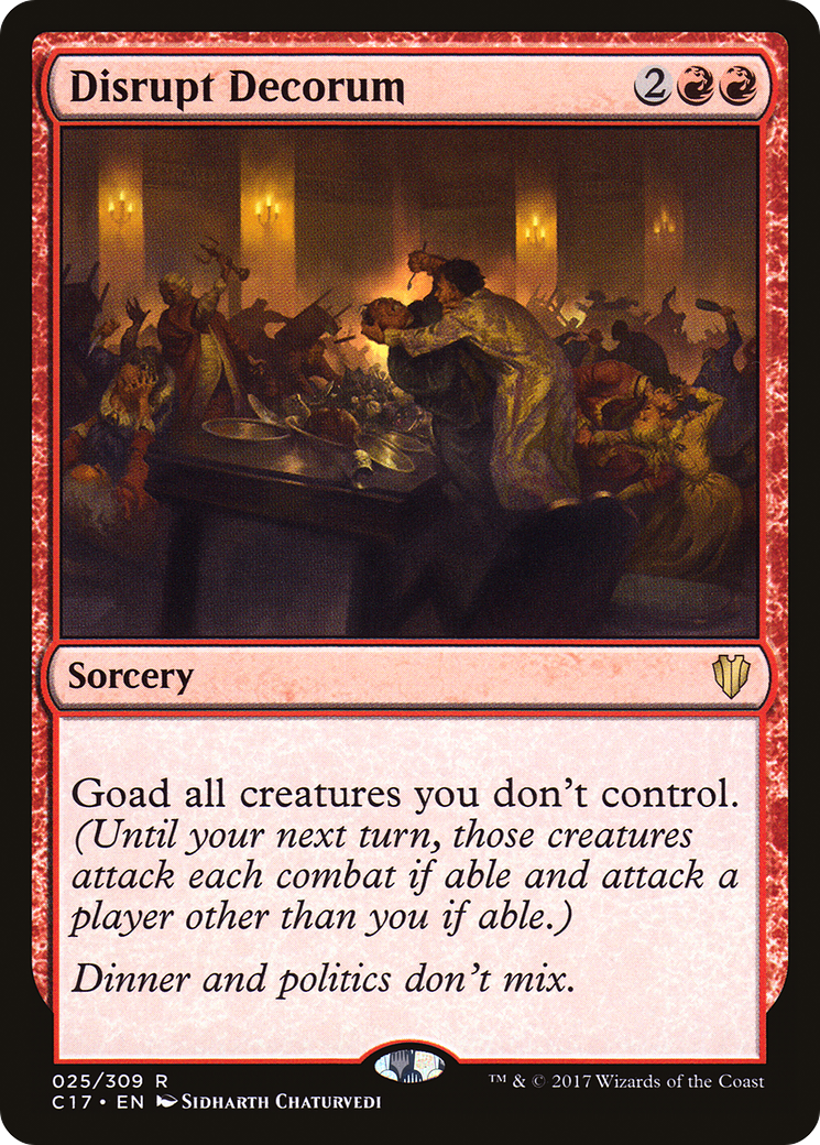 Disrupt Decorum (C17-025) - Commander 2017 - Premium MTG Single from Wizards of the Coast - Just $0.62! Shop now at Game Crave Tournament Store