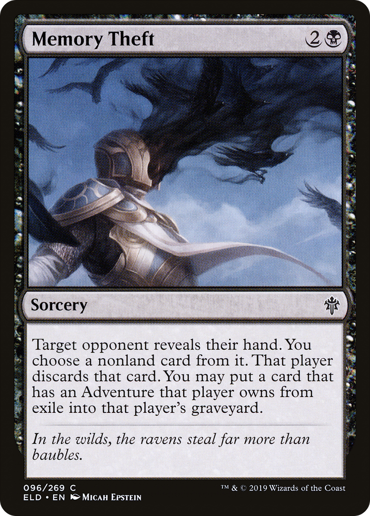 Memory Theft (ELD-096) - Throne of Eldraine Foil - Premium MTG Single from Wizards of the Coast - Just $0.25! Shop now at Game Crave Tournament Store