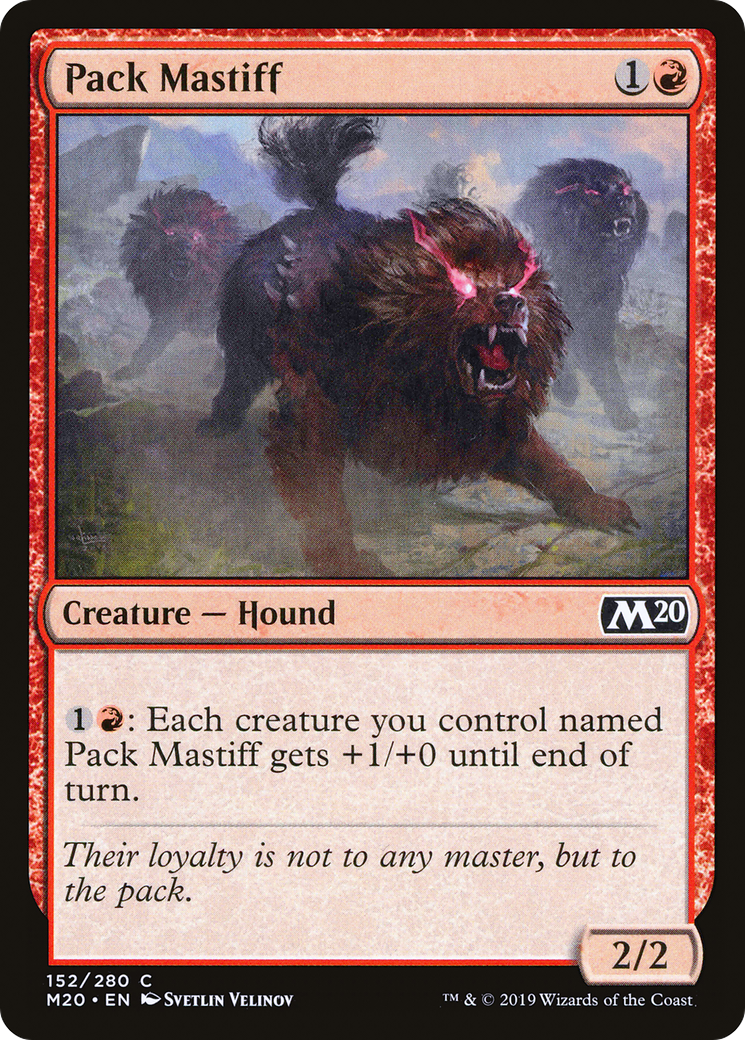 Pack Mastiff (M20-152) - Core Set 2020 Foil - Premium MTG Single from Wizards of the Coast - Just $0.08! Shop now at Game Crave Tournament Store