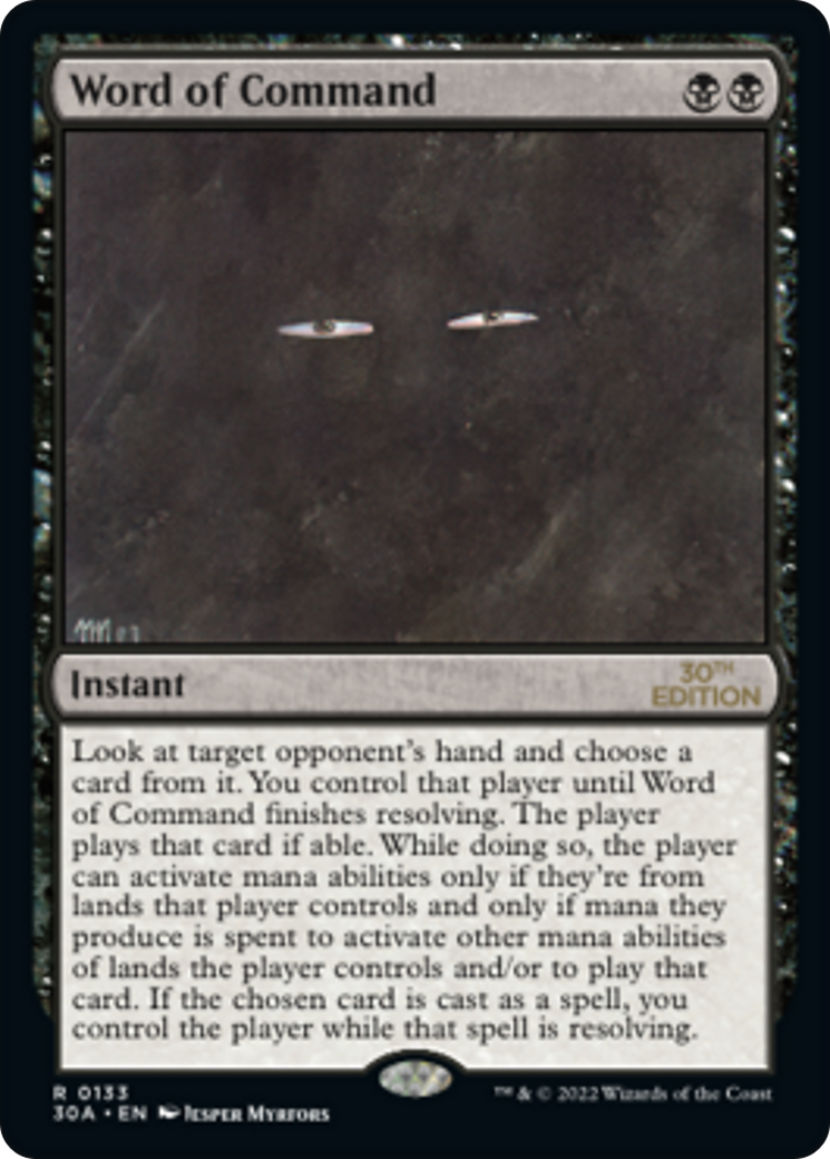 Word of Command (30A-133) - 30th Anniversary Edition - Premium MTG Single from Wizards of the Coast - Just $83.34! Shop now at Game Crave Tournament Store
