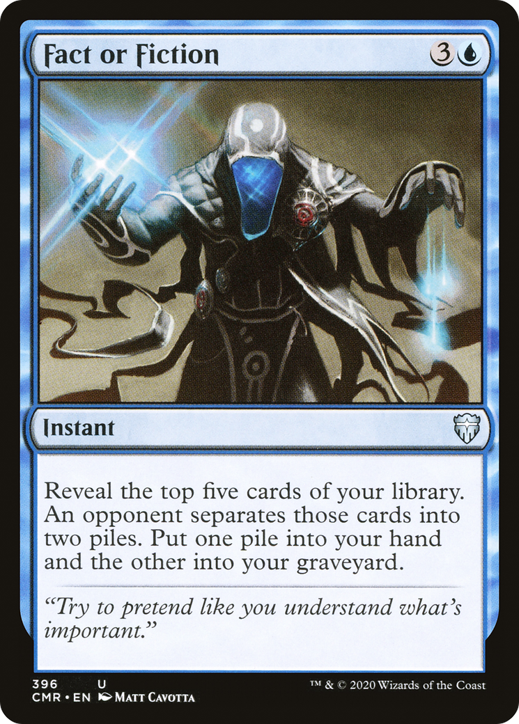 Fact or Fiction (CMR-396) - Commander Legends - Premium MTG Single from Wizards of the Coast - Just $0.08! Shop now at Game Crave Tournament Store
