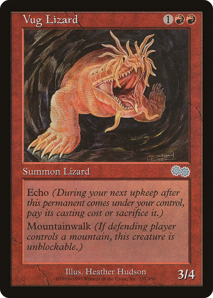 Vug Lizard (USG-227) - Urza's Saga - Premium MTG Single from Wizards of the Coast - Just $0.08! Shop now at Game Crave Tournament Store