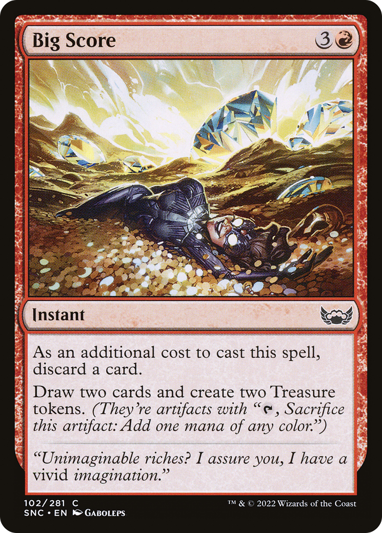 Big Score (SNC-102) - Streets of New Capenna Foil - Premium MTG Single from Wizards of the Coast - Just $0.35! Shop now at Game Crave Tournament Store
