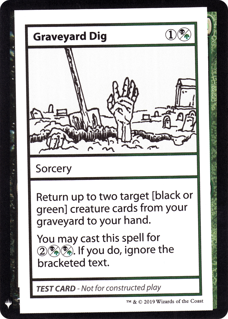 Graveyard Dig (CMB1-092) - Mystery Booster Playtest Cards 2019 - Premium MTG Single from Wizards of the Coast - Just $0.08! Shop now at Game Crave Tournament Store