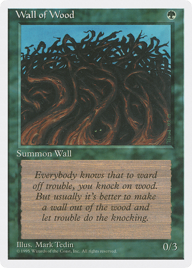Wall of Wood (4ED-284) - Fourth Edition - Premium MTG Single from Wizards of the Coast - Just $0.08! Shop now at Game Crave Tournament Store