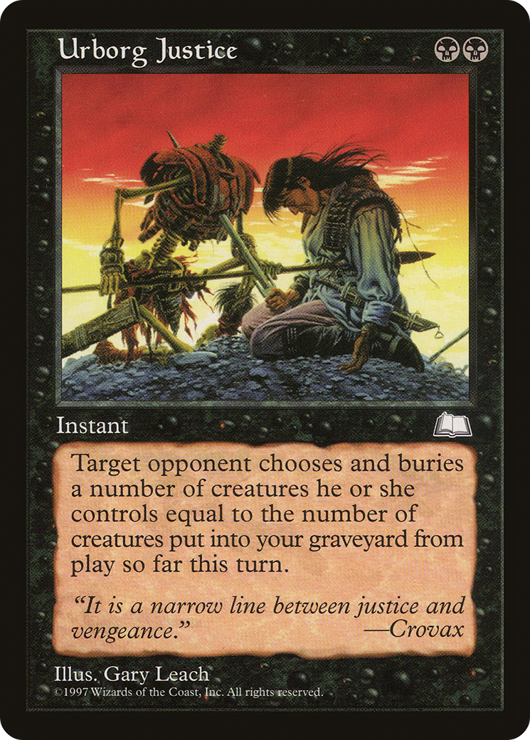 Urborg Justice (WTH-084) - Weatherlight - Premium MTG Single from Wizards of the Coast - Just $0.66! Shop now at Game Crave Tournament Store