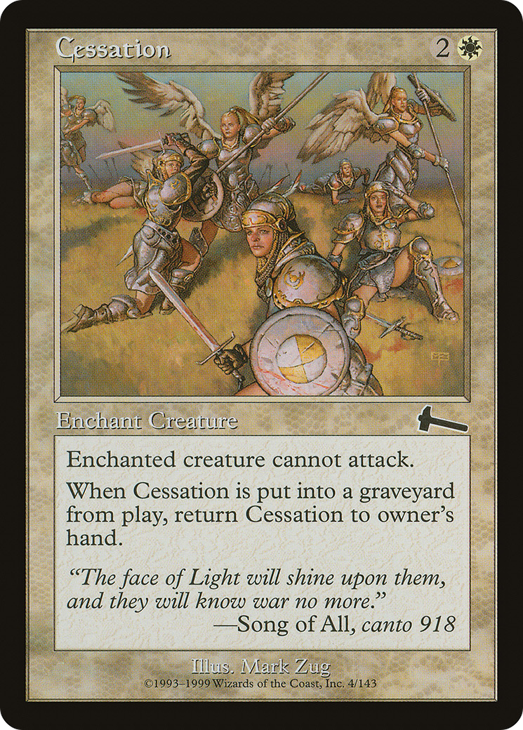 Cessation (ULG-004) - Urza's Legacy Foil - Premium MTG Single from Wizards of the Coast - Just $3.42! Shop now at Game Crave Tournament Store