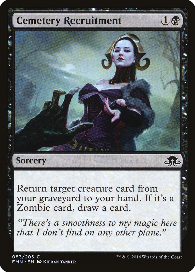 Cemetery Recruitment (EMN-083) - Eldritch Moon - Premium MTG Single from Wizards of the Coast - Just $0.08! Shop now at Game Crave Tournament Store