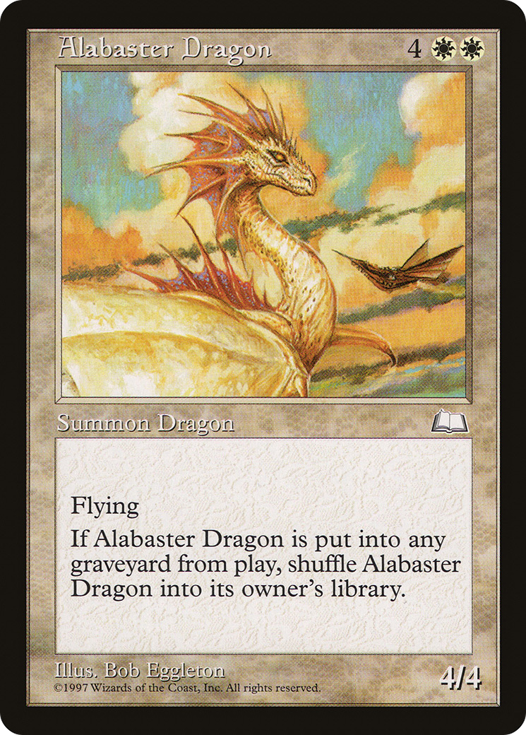 Alabaster Dragon (WTH-002) - Weatherlight - Premium MTG Single from Wizards of the Coast - Just $0.21! Shop now at Game Crave Tournament Store