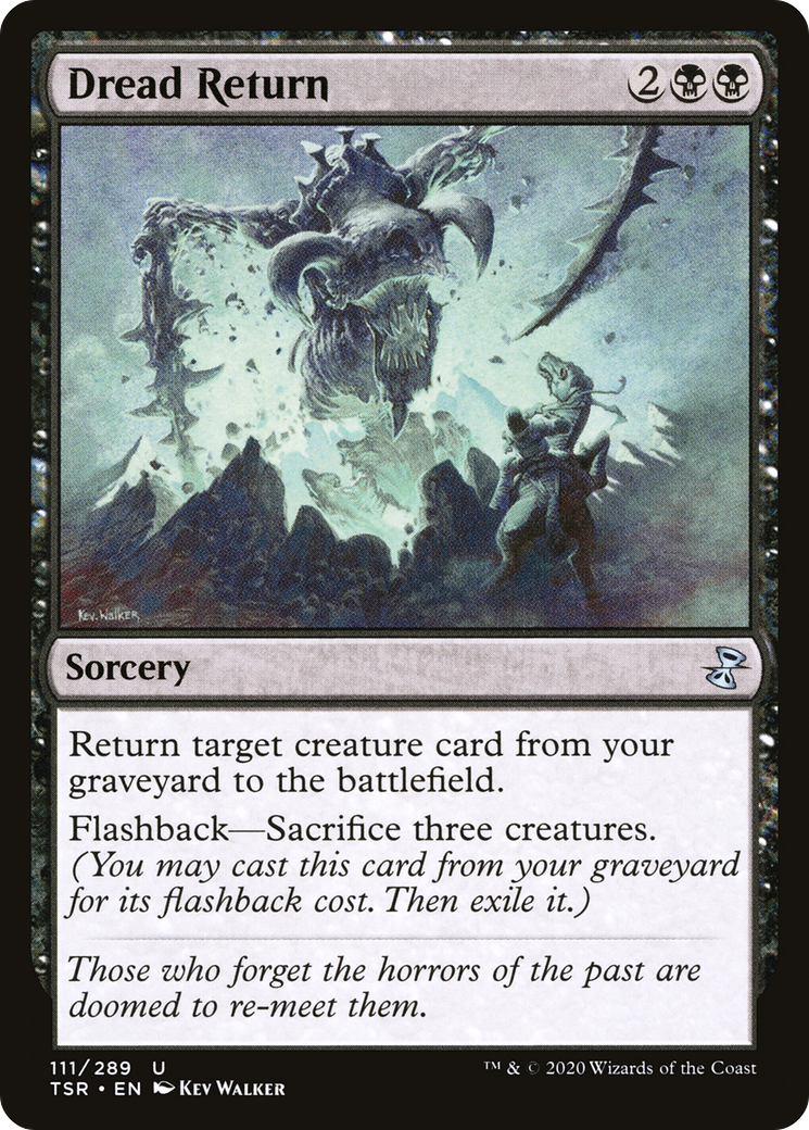 Dread Return (TSR-111) - Time Spiral Remastered Foil - Premium MTG Single from Wizards of the Coast - Just $0.36! Shop now at Game Crave Tournament Store