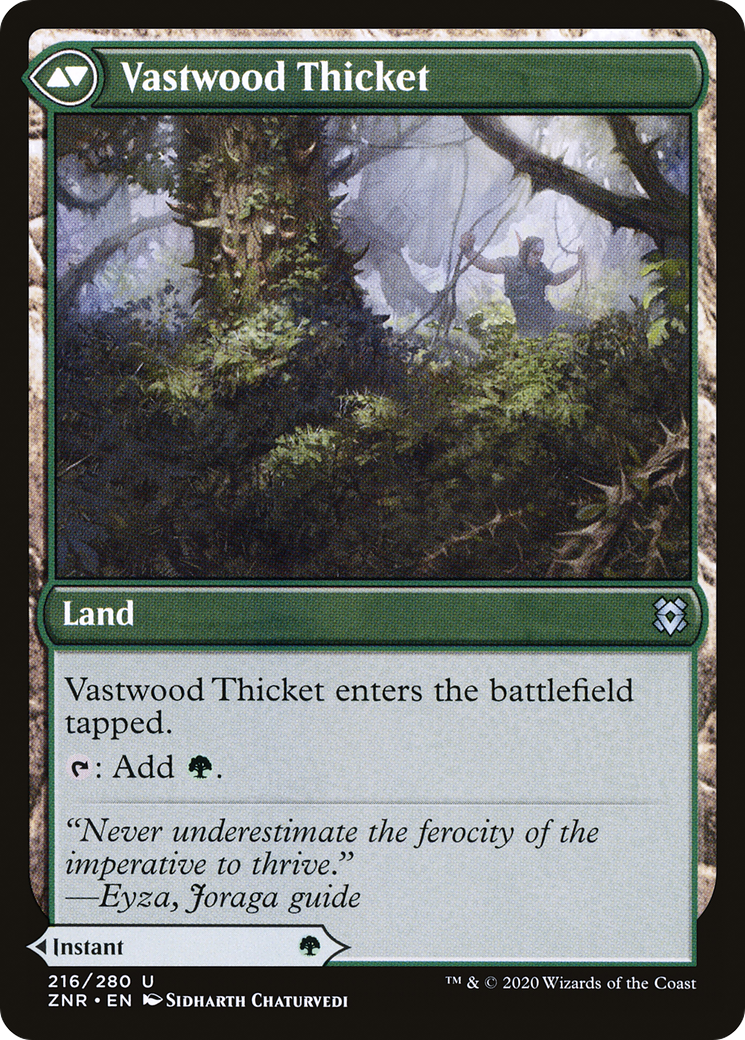 Vastwood Fortification // Vastwood Thicket (ZNR-216) - Zendikar Rising - Premium MTG Single from Wizards of the Coast - Just $0.08! Shop now at Game Crave Tournament Store