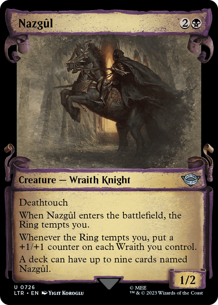 Nazgûl (LTR-726) - The Lord of the Rings: Tales of Middle-earth: (Showcase) - Premium MTG Single from Wizards of the Coast - Just $13.89! Shop now at Game Crave Tournament Store