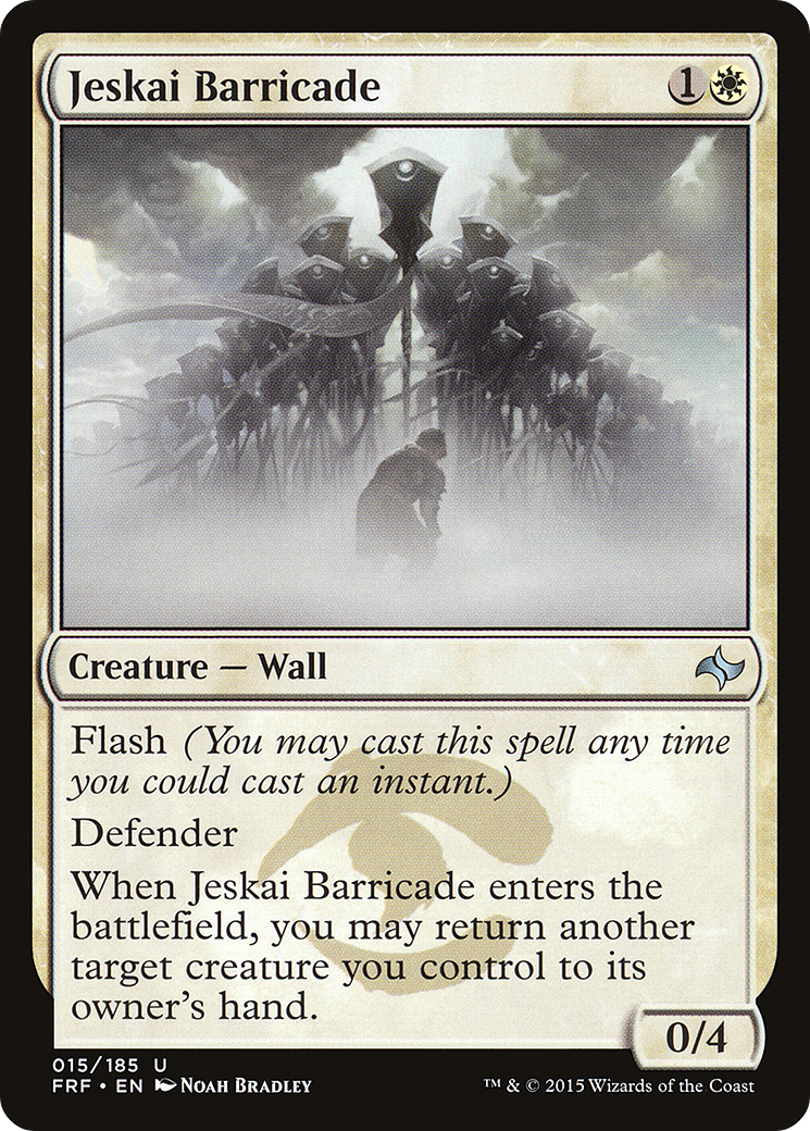 Jeskai Barricade (FRF-015) - Fate Reforged Foil - Premium MTG Single from Wizards of the Coast - Just $0.93! Shop now at Game Crave Tournament Store