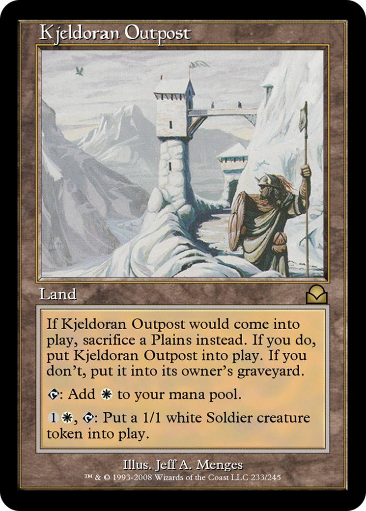 Kjeldoran Outpost (ME2-233) - Masters Edition II - Premium MTG Single from Wizards of the Coast - Just $0! Shop now at Game Crave Tournament Store