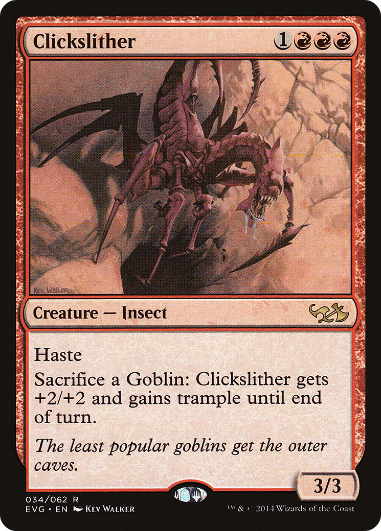 Clickslither (EVG-034) - Duel Decks Anthology: Elves vs. Goblins - Premium MTG Single from Wizards of the Coast - Just $0.08! Shop now at Game Crave Tournament Store