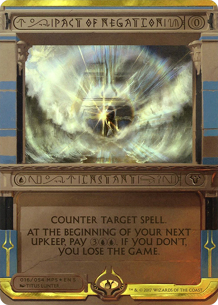 Pact of Negation (MP2-016) - Amonkhet Invocations (Borderless) Foil - Premium MTG Single from Wizards of the Coast - Just $22.37! Shop now at Game Crave Tournament Store