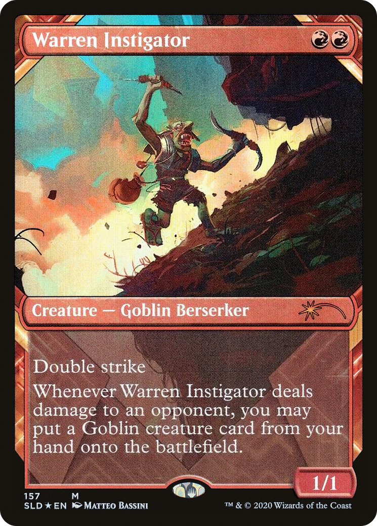 Warren Instigator (SLD-157) - Secret Lair Drop: (Showcase) Foil - Premium MTG Single from Wizards of the Coast - Just $4.06! Shop now at Game Crave Tournament Store