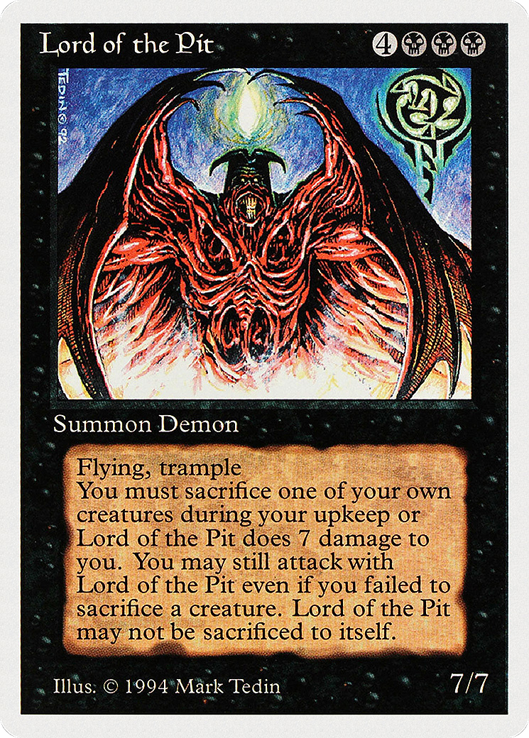 Lord of the Pit (SUM-116) - Summer Magic / Edgar - Premium MTG Single from Wizards of the Coast - Just $0! Shop now at Game Crave Tournament Store
