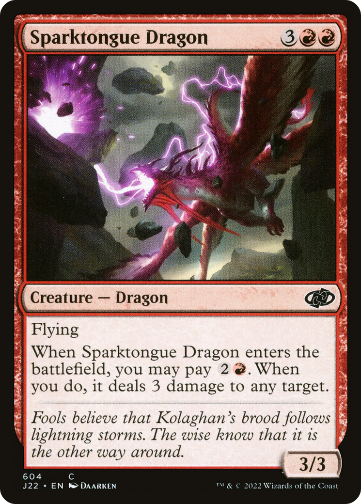 Sparktongue Dragon (J22-604) - Jumpstart 2022 - Premium MTG Single from Wizards of the Coast - Just $0.25! Shop now at Game Crave Tournament Store