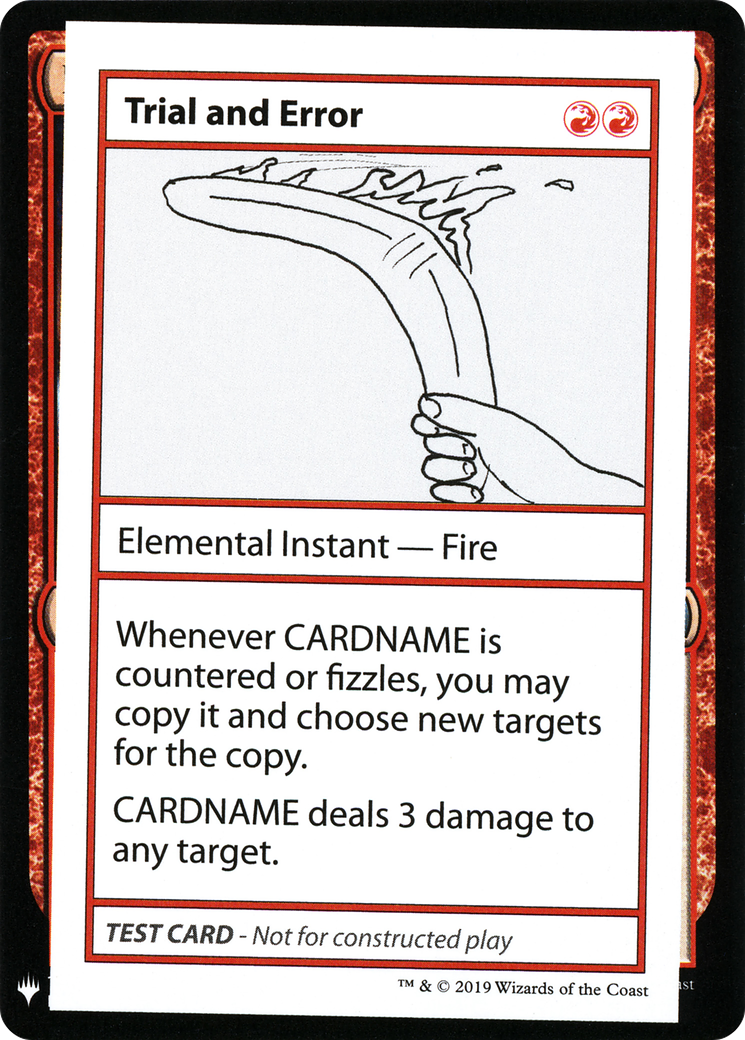 Trial and Error (CMB1-068) - Mystery Booster Playtest Cards 2019 - Premium MTG Single from Wizards of the Coast - Just $0.08! Shop now at Game Crave Tournament Store