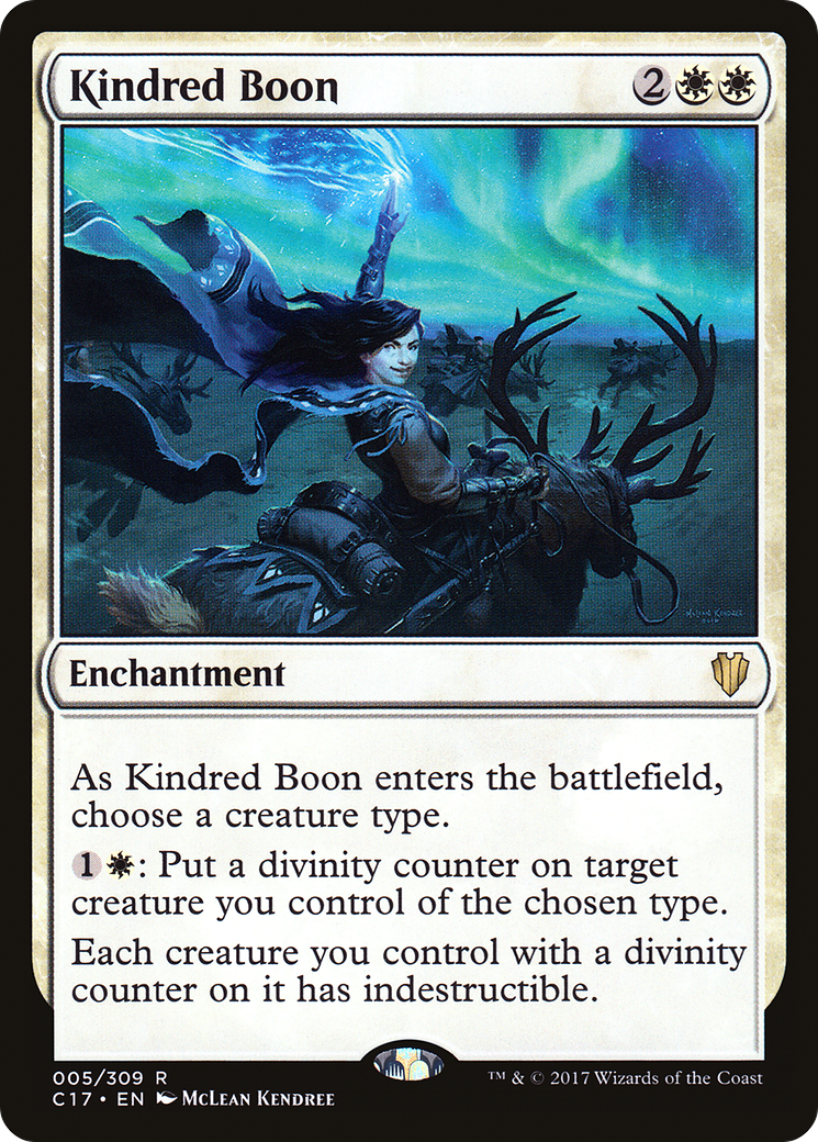 Kindred Boon (C17-005) - Commander 2017 - Premium MTG Single from Wizards of the Coast - Just $0.14! Shop now at Game Crave Tournament Store