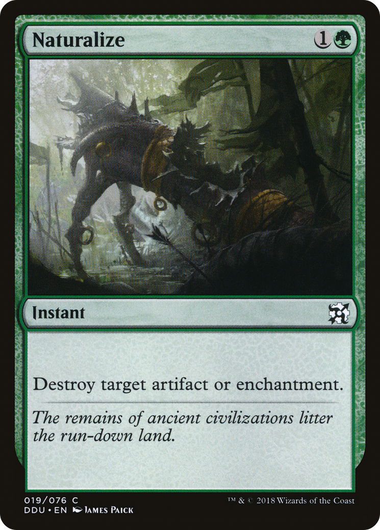 Naturalize (DDU-019) - Duel Decks: Elves vs. Inventors - Premium MTG Single from Wizards of the Coast - Just $0.25! Shop now at Game Crave Tournament Store
