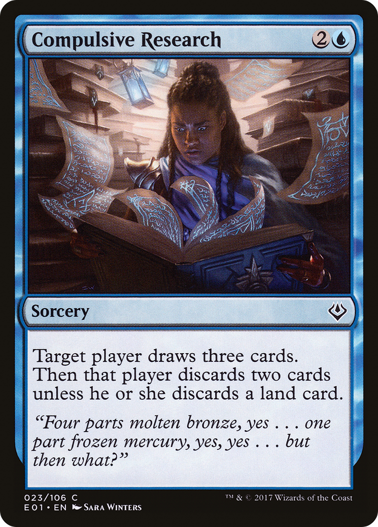 Compulsive Research (E01-023) - Archenemy: Nicol Bolas - Premium MTG Single from Wizards of the Coast - Just $0.08! Shop now at Game Crave Tournament Store