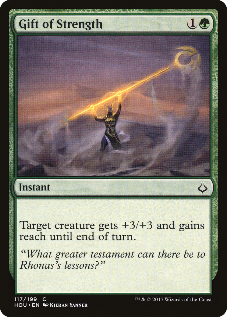 Gift of Strength (HOU-117) - Hour of Devastation Foil - Premium MTG Single from Wizards of the Coast - Just $0.08! Shop now at Game Crave Tournament Store