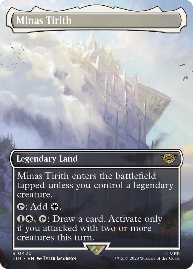 Minas Tirith (LTR-420) - The Lord of the Rings: Tales of Middle-earth (Borderless) - Premium MTG Single from Wizards of the Coast - Just $2.78! Shop now at Game Crave Tournament Store