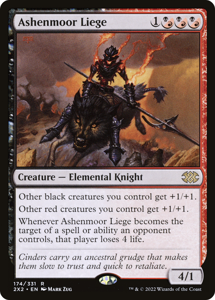 Ashenmoor Liege (2X2-174) - Double Masters 2022 - Premium MTG Single from Wizards of the Coast - Just $0.26! Shop now at Game Crave Tournament Store