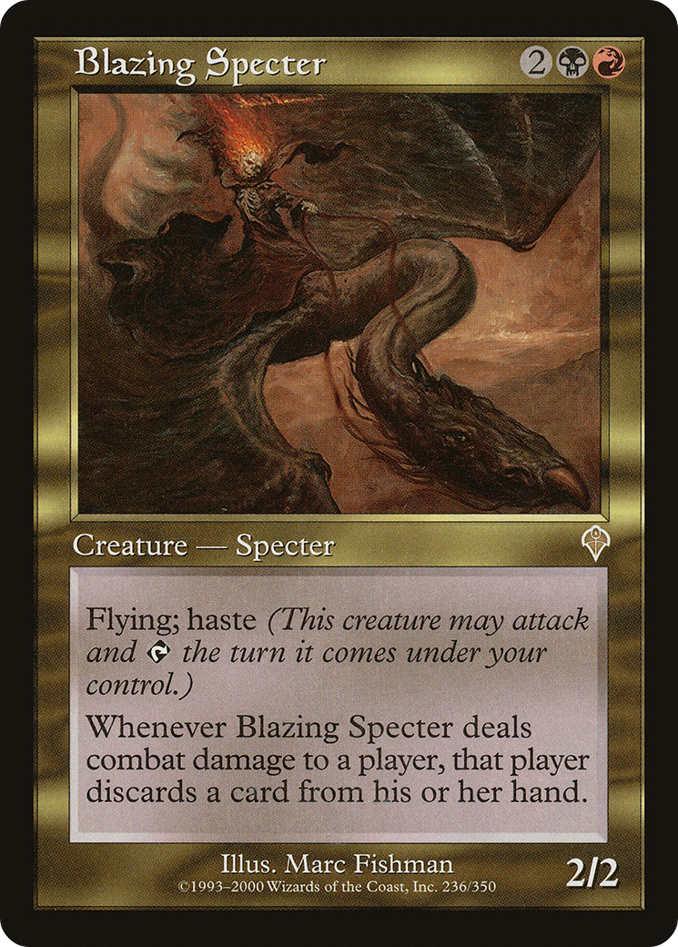Blazing Specter (INV-236) - Invasion - Premium MTG Single from Wizards of the Coast - Just $0.20! Shop now at Game Crave Tournament Store