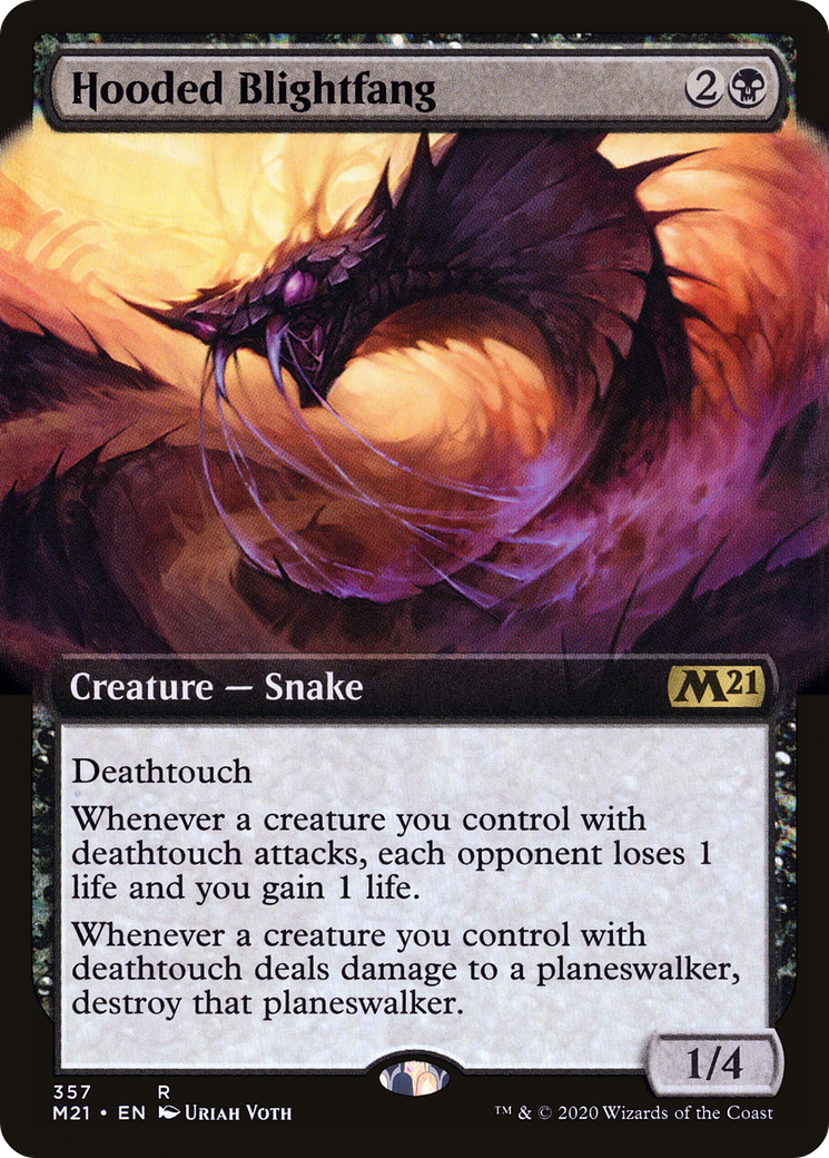 Hooded Blightfang (M21-357) - Core Set 2021: (Extended Art) - Premium MTG Single from Wizards of the Coast - Just $1! Shop now at Game Crave Tournament Store