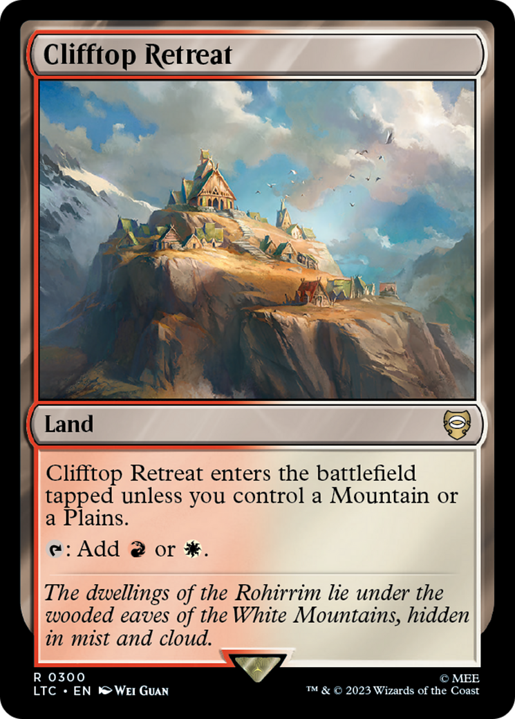 Clifftop Retreat (LTC-300) - Tales of Middle-earth Commander - Premium MTG Single from Wizards of the Coast - Just $0.10! Shop now at Game Crave Tournament Store