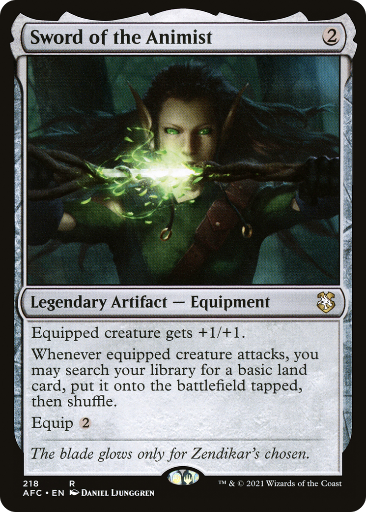 Sword of the Animist (AFC-218) - Forgotten Realms Commander - Premium MTG Single from Wizards of the Coast - Just $2.55! Shop now at Game Crave Tournament Store