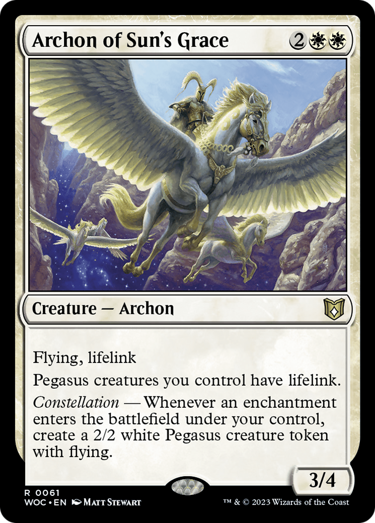Archon of Sun's Grace (WOC-061) - Wilds of Eldraine Commander - Premium MTG Single from Wizards of the Coast - Just $0.56! Shop now at Game Crave Tournament Store