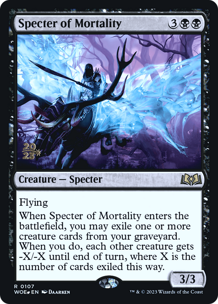 Specter of Mortality (PWOE-107S) - Wilds of Eldraine Promos Foil - Premium MTG Single from Wizards of the Coast - Just $0.08! Shop now at Game Crave Tournament Store