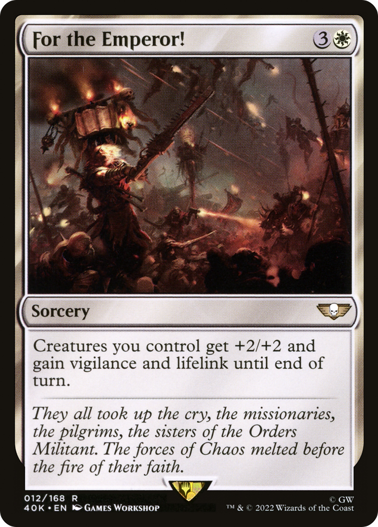 For the Emperor! (40K-012) - Warhammer 40,000 Commander - Premium MTG Single from Wizards of the Coast - Just $0.38! Shop now at Game Crave Tournament Store