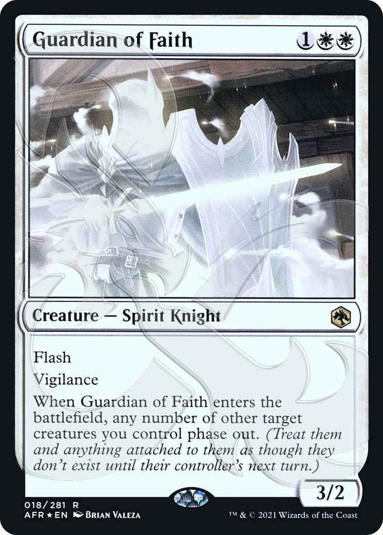 Guardian of Faith (PAFR-18A) - Adventures in the Forgotten Realms Promos Foil - Premium MTG Single from Wizards of the Coast - Just $10.40! Shop now at Game Crave Tournament Store