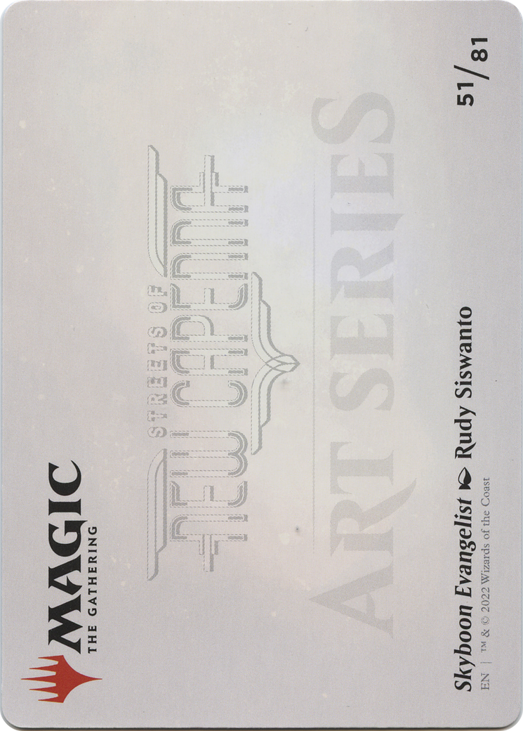 Skyboon Evangelist // Skyboon Evangelist (ASNC-051) - New Capenna Art Series (Borderless) - Premium MTG Single from Wizards of the Coast - Just $0! Shop now at Game Crave Tournament Store