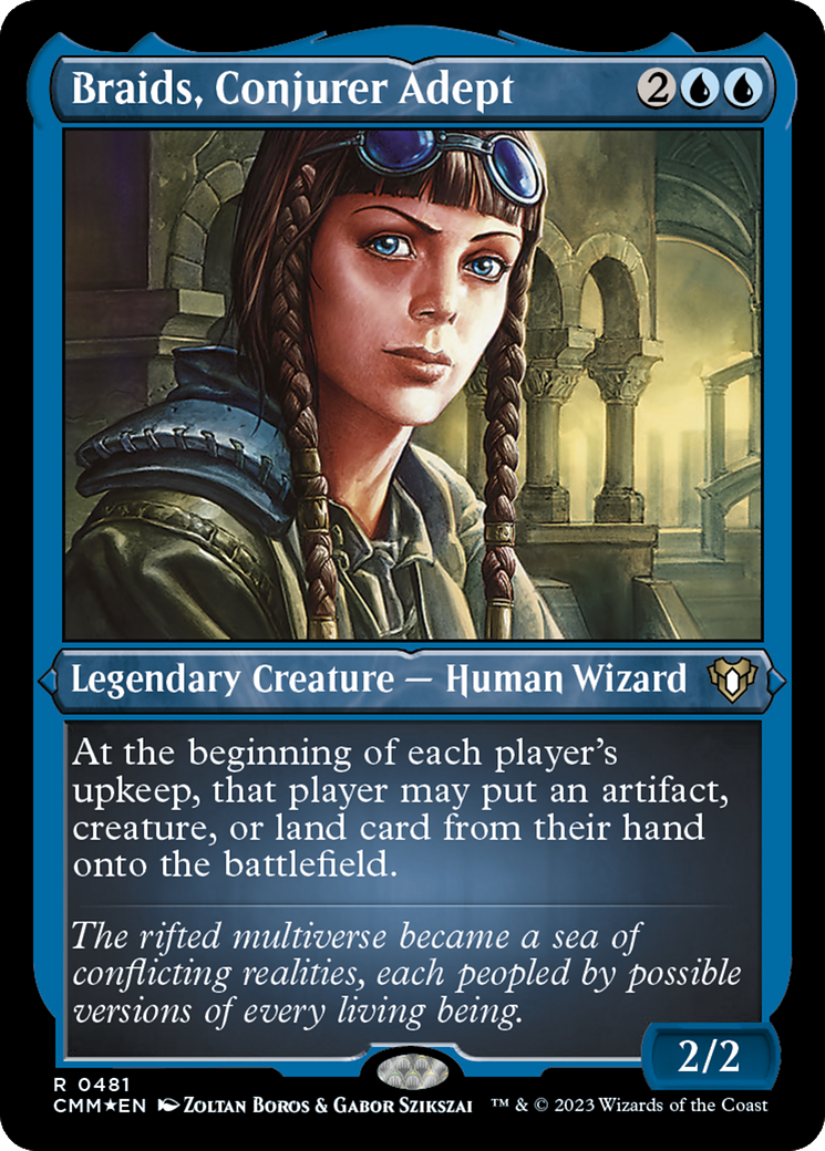 Braids, Conjurer Adept (CMM-481) - Commander Masters Etched Foil - Premium MTG Single from Wizards of the Coast - Just $1.34! Shop now at Game Crave Tournament Store