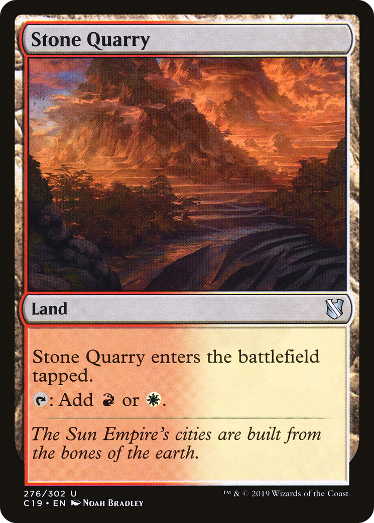 Stone Quarry (C19-276) - Commander 2019 - Premium MTG Single from Wizards of the Coast - Just $0.08! Shop now at Game Crave Tournament Store