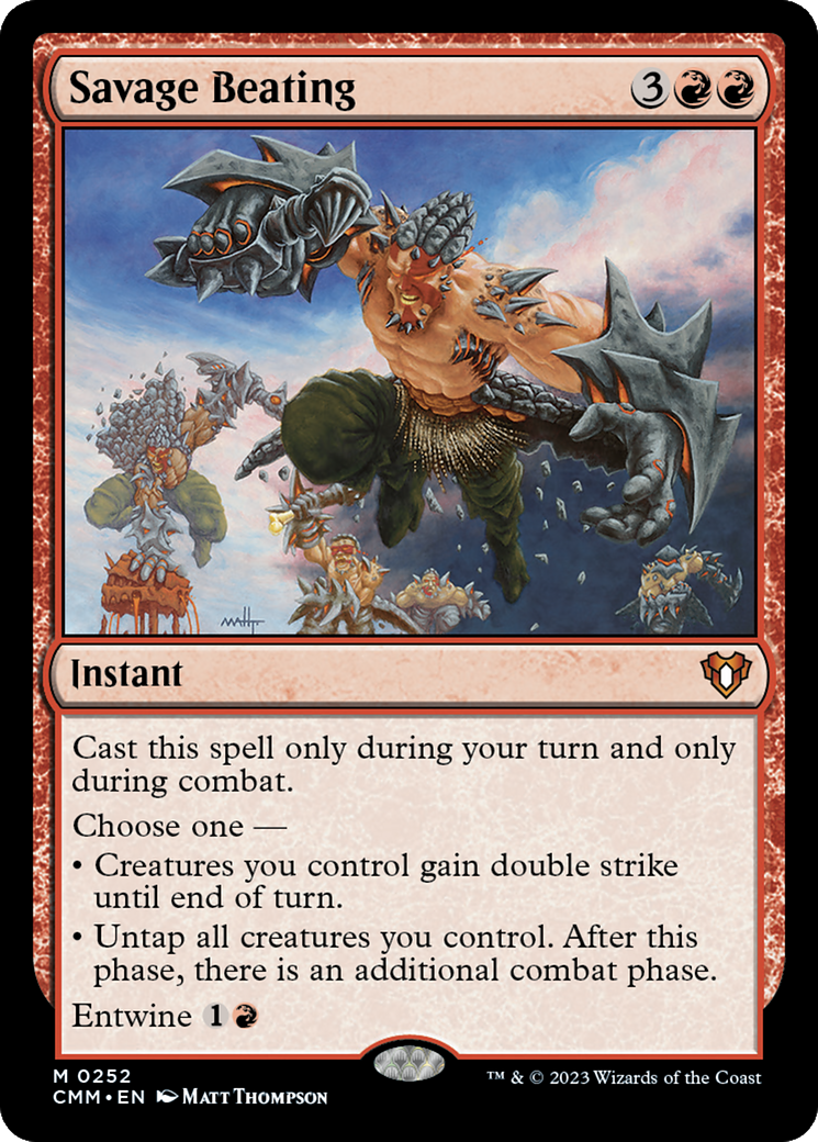 Savage Beating (CMM-252) - Commander Masters - Premium MTG Single from Wizards of the Coast - Just $1.85! Shop now at Game Crave Tournament Store