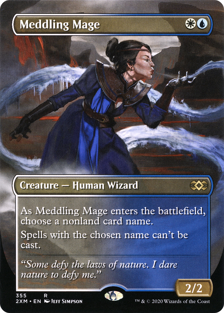 Meddling Mage (2XM-355) - Double Masters (Borderless) - Premium MTG Single from Wizards of the Coast - Just $0.48! Shop now at Game Crave Tournament Store