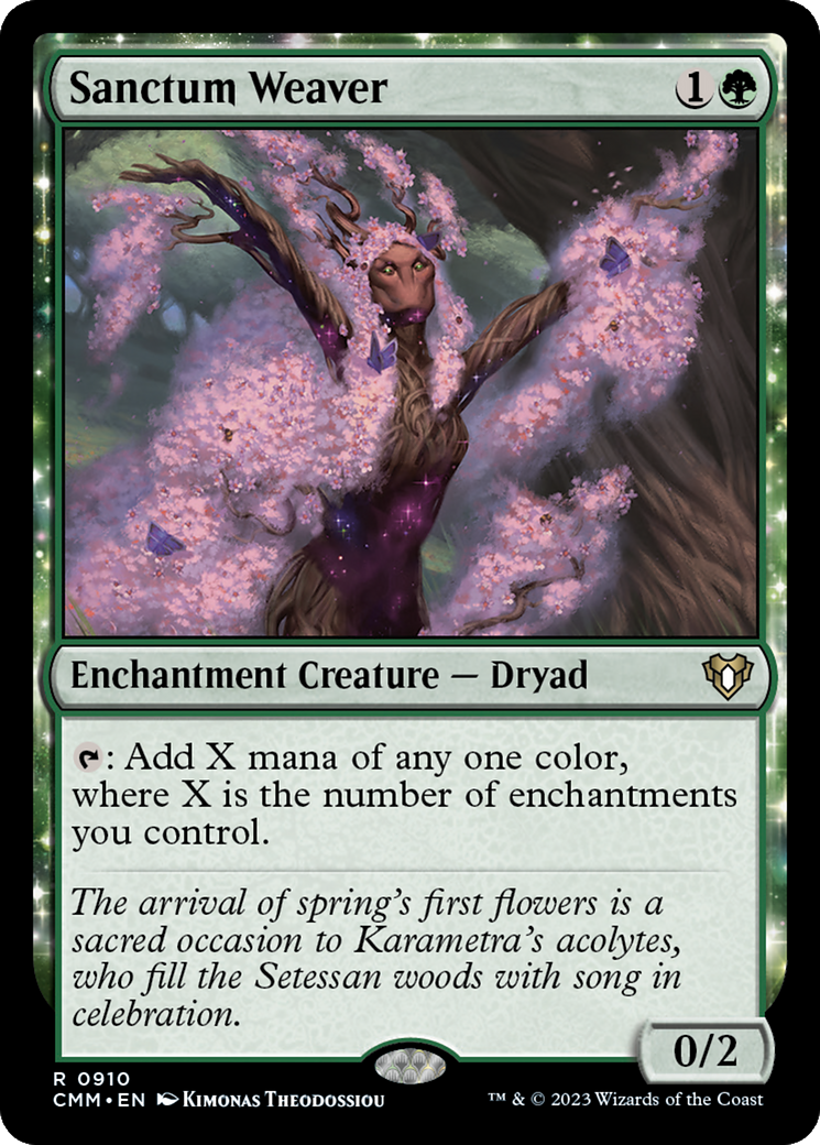 Sanctum Weaver (CMM-910) - Commander Masters - Premium MTG Single from Wizards of the Coast - Just $2.58! Shop now at Game Crave Tournament Store