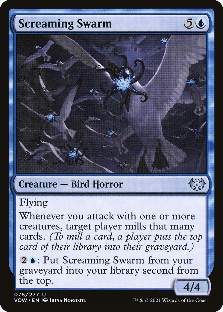 Screaming Swarm (VOW-075) - Innistrad: Crimson Vow Foil - Premium MTG Single from Wizards of the Coast - Just $0.08! Shop now at Game Crave Tournament Store
