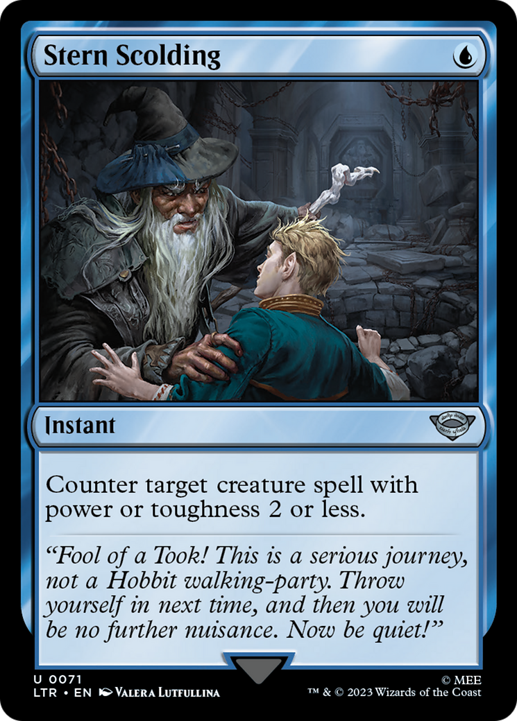Stern Scolding (LTR-071) - The Lord of the Rings: Tales of Middle-earth - Premium MTG Single from Wizards of the Coast - Just $0.08! Shop now at Game Crave Tournament Store