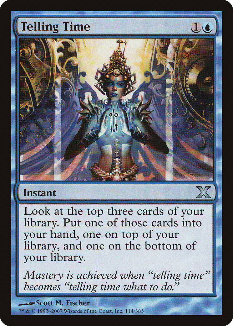 Telling Time (10E-114) - Tenth Edition - Premium MTG Single from Wizards of the Coast - Just $0.08! Shop now at Game Crave Tournament Store