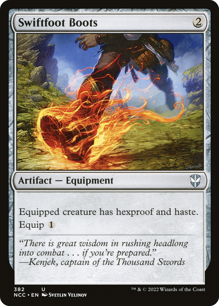 Swiftfoot Boots (NCC-382) - New Capenna Commander - Premium MTG Single from Wizards of the Coast - Just $0.25! Shop now at Game Crave Tournament Store