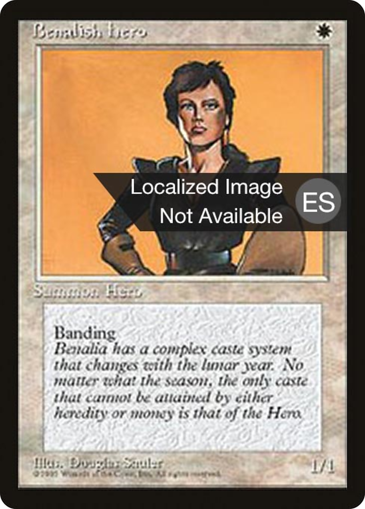 Benalish Hero (4BB-007) - Fourth Edition Foreign Black Border - Premium MTG Single from Wizards of the Coast - Just $1.99! Shop now at Game Crave Tournament Store